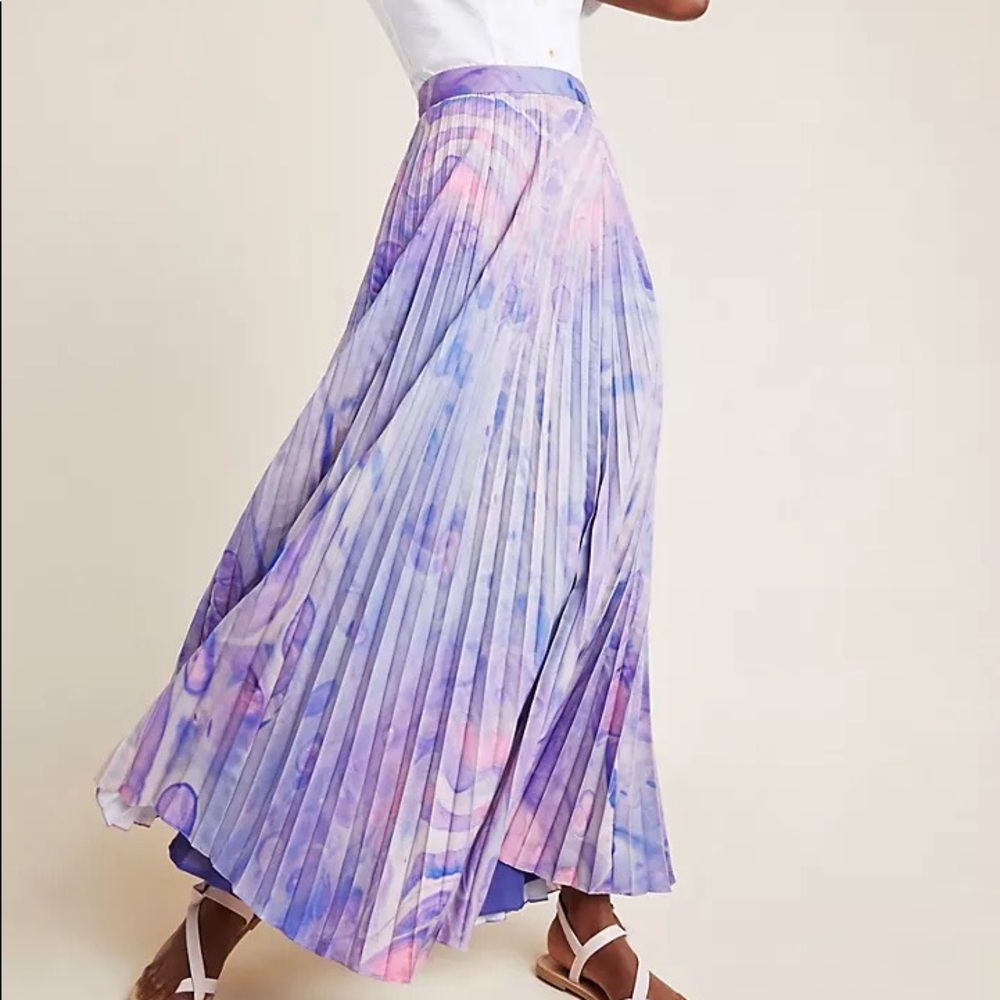 Siddhartha Bansal Purple Pleated Skirt